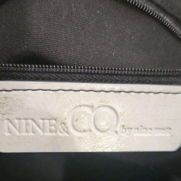 Nine West White Structured Tote with Silver Hardware - Picture 6 of 17